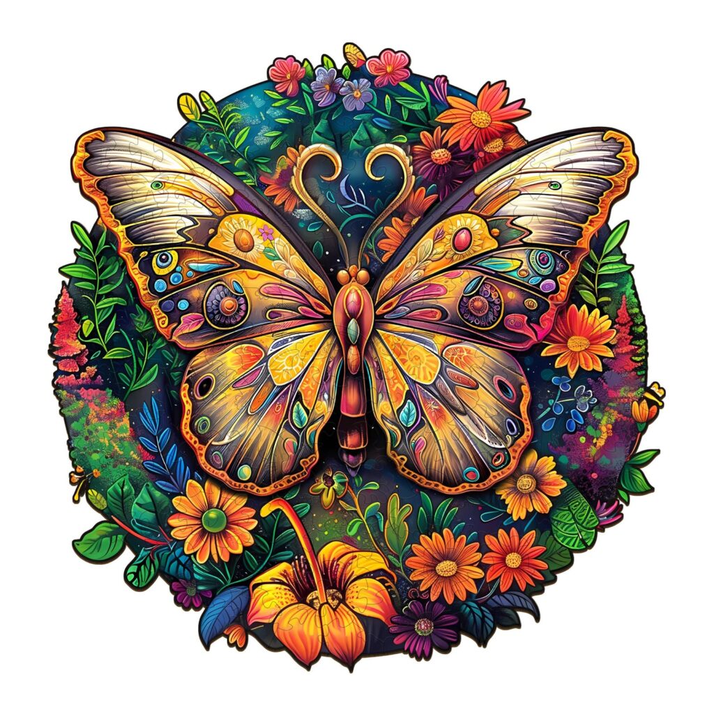 Wooden Jigsaw Puzzle – Ancient Butterfly 2