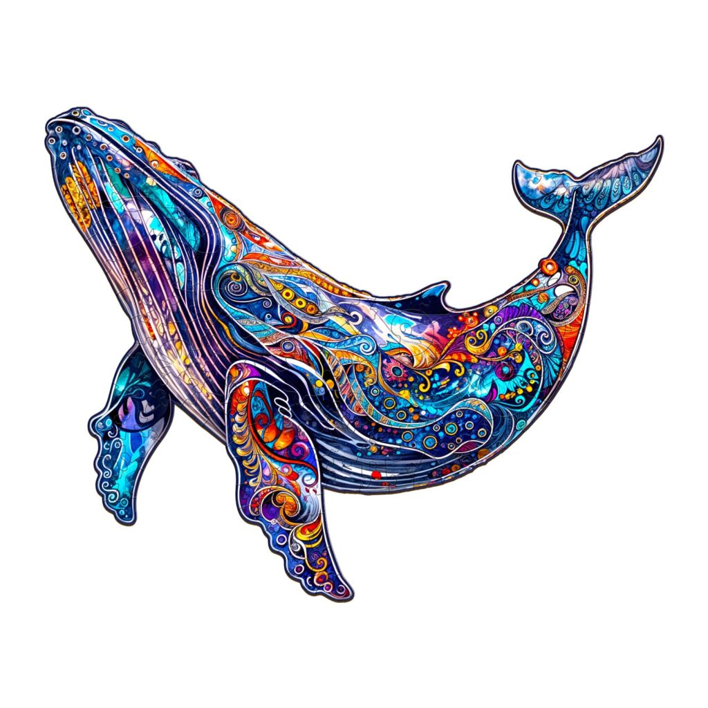 Wooden Jigsaw Puzzle – Blue Whale