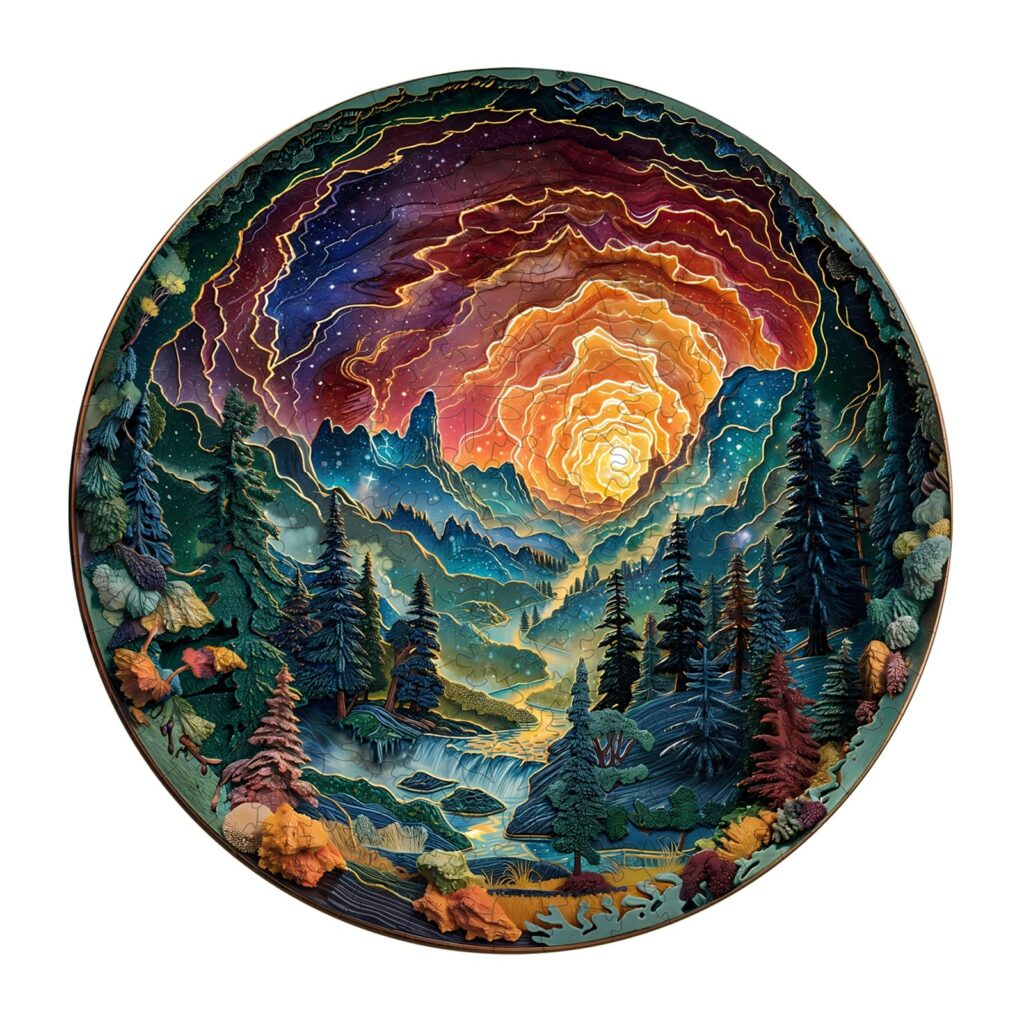 Wooden Jigsaw Puzzle – 3D Cave Sky